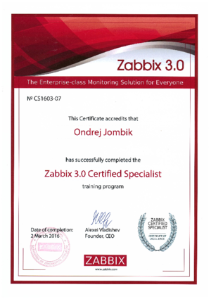 Zabbix 3.0: Certifikovaný špecialista